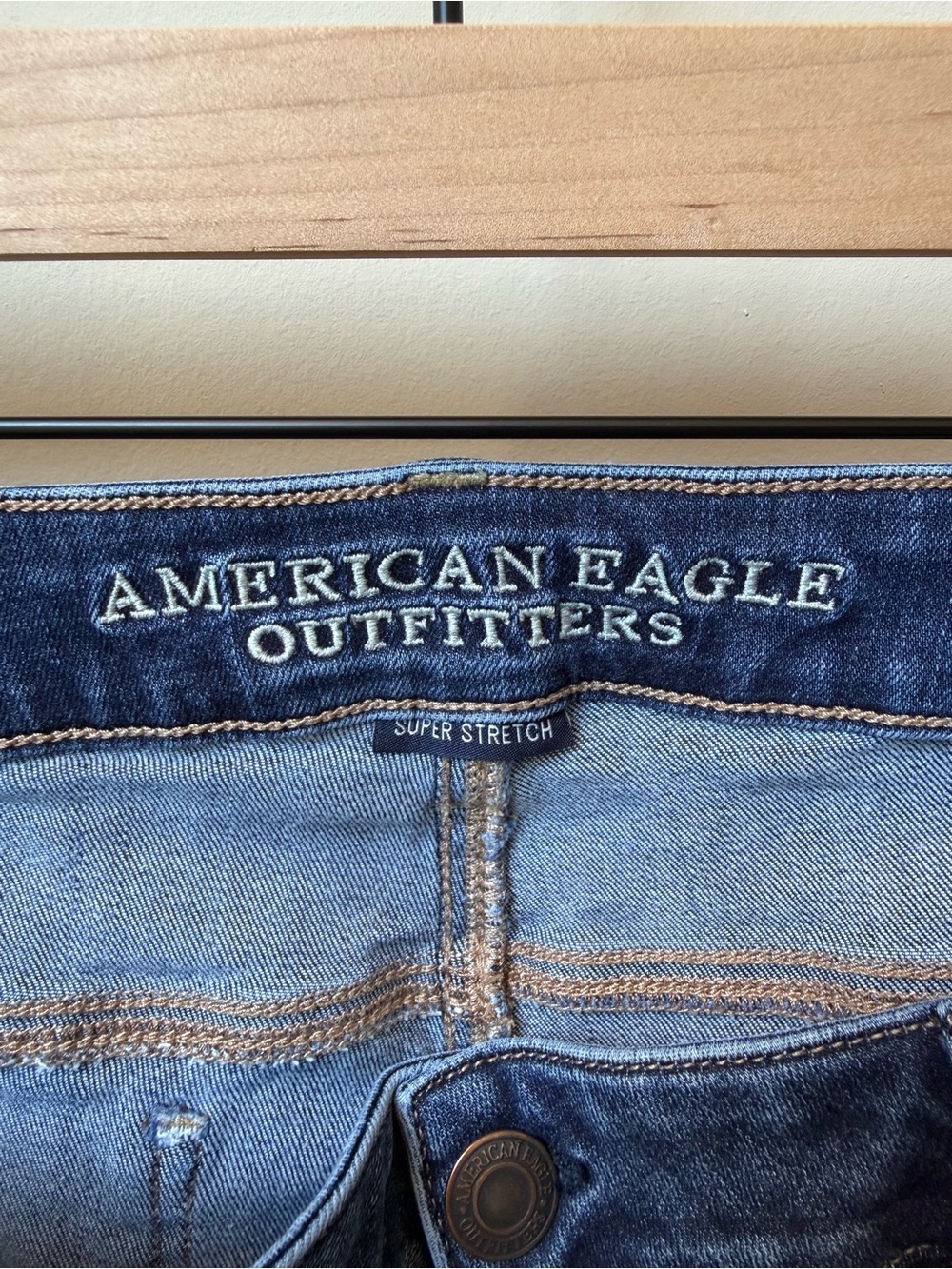 American Eagle Outfitters Women's Blue Skinny Jeans - Picture 3 of 5